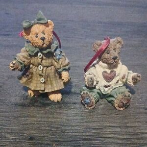 Adorable Bear Figurines with Heart Details